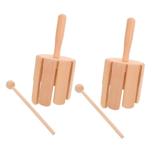 ERINGOGO 2 Stück Orff Oktaphon Kleinkindspielzeug Schlaginstrumente Für Schlaginstrument Musikspielzeug Rhythmus Schlaginstrument Musikwerkzeug Frühlerninstrument Holz Beige von ERINGOGO