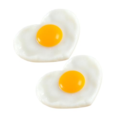 ERINGOGO 2 Stück PVC Herz Spiegelei Deko Modell Realistisch Lebensmittelecht Küchen Deko Restaurant Requisiten Robust Formgetreu für Food Display und Fotografie ERINGOGO 2 Stück PVC Herz Spiegelei Deko Modell Realistisch Lebensmittelecht Küchen Deko Restaurant Requisiten Robust Formgetreu für Food Display und Fotografie von ERINGOGO