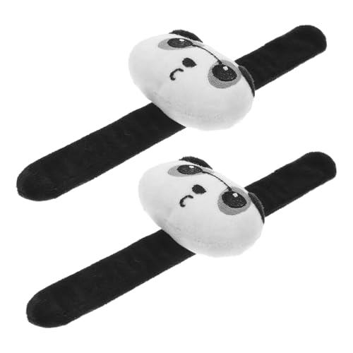 ERINGOGO 2 Stück Panda Slap Armbänder Plüsch Tier motiv Geburtstag Partyzubehör Leicht Tragbar Komfortabel Niedlich Geschenkideen Spielpreise von ERINGOGO