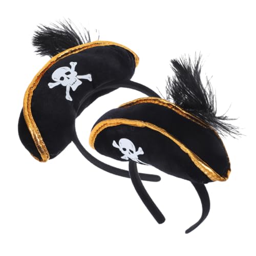 ERINGOGO 2 Stück Piraten Kopfschmuck Halloween Haarreif Piratenhut Kostüm Zubehör Cosplay Party Dekoration für Karneval und Mottopartys Einzigartiges Headband für Festliche Anlässe von ERINGOGO
