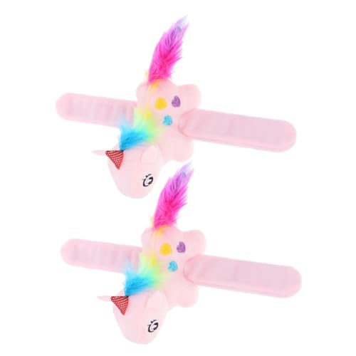 ERINGOGO 2 Stück Plüsch Einhorn Slap Armband Kinderparty Niedliches Tiermotiv Schnapparmband Weiches Umarmendes Stofftier Armband für Mädchen und Jungen ERINGOGO 2 Stück Plüsch Einhorn Slap Armband Kinderparty Niedliches Tiermotiv Schnapparmband Weiches Umarmendes Stofftier Armband für Mädchen und Jungen von ERINGOGO