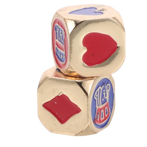 ERINGOGO 2stücke Würfel Aus Zinklegierung Mit Herzdesign Mehrseitige Spielwürfel Für Brettspiele Lernspiele Und Freizeitaktivitäten Robuste Und Langlebige Würfel Für von ERINGOGO