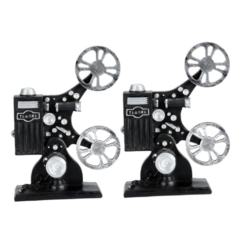 ERINGOGO 2 Stück Projektormodell Retro-Requisiten Black Naturharz ERINGOGO 2 Stück Projektormodell Retro-Requisiten Black Naturharz von ERINGOGO