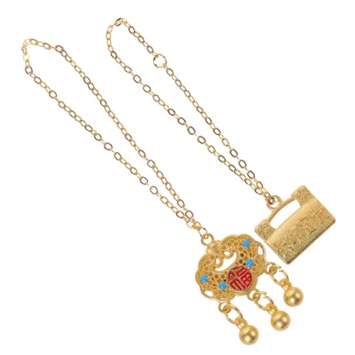 ERINGOGO 2 Stück Puppen Halsketten Chinesische Schmuckanhänger Langlebigkeit und Glück Mini Ketten Zubehör für Puppen Mode und Dekoration von ERINGOGO