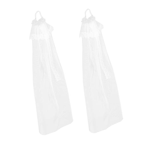 ERINGOGO 2 Stück Puppenbrautschleier Puppenspielzeug Schleier Hochzeit Kopfschmuck Brautpuppe Haarschmuck Miniatur Brautschleier Puppe Hochzeit Gauze Schleier Puppe Braut Kopfschmuck von ERINGOGO