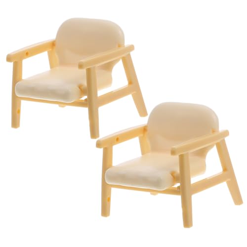 ERINGOGO 2stücke Miniatur Sofa Armchair Puppenhaus Möbel Für Miniatur Landschaftsdekor Realistische Materialien Für Mini-Spiel Und Puppenhaus Deko von ERINGOGO
