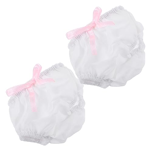 ERINGOGO 2 Stück Puppenhöschen Toys mädchen puppenwindel Puppen-Verkleidung doll Accessories Puppenmütze Unterwäsche für Babypuppen Unterwäsche für Puppen Stoff Weiß von ERINGOGO