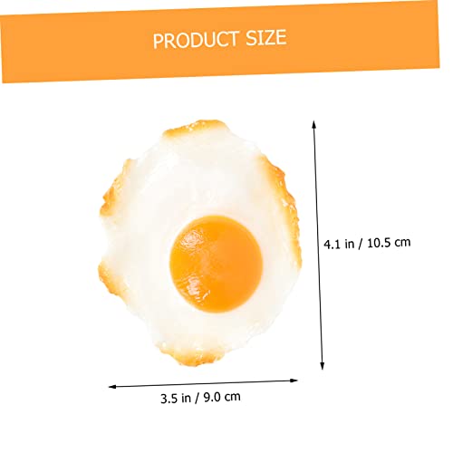 ERINGOGO 2 Stück Realistische Künstliche Spiegeleier Deko für Küche und Fotografie Lebensechte Simulation Gebratene Eier Leichtes PVC Material Detailgetreue Nachbildung als Küchen und von ERINGOGO