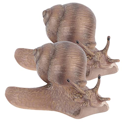 ERINGOGO 2 Stück Realistische Schneckenfigur Lebensechtes Tiermodell mit Detailgetreuer Gestaltung Farbenfrohe Dekofigur für Garten und Pädagogisches Lernspielzeug Vorstellungskraft und von ERINGOGO