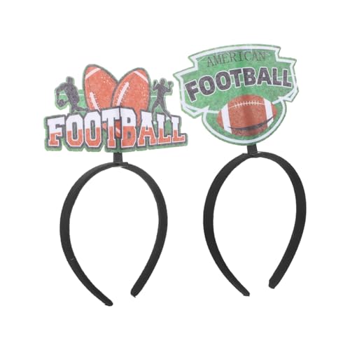 ERINGOGO 2 Stück Rugby-stirnband Fußball-haarband Stirnband Für Fußballwettbewerbe Spieltag Blau Party-haarreifen Fußball-party-kopfbedeckung Fußball-haarreifen Sport Zubehör Filz von ERINGOGO