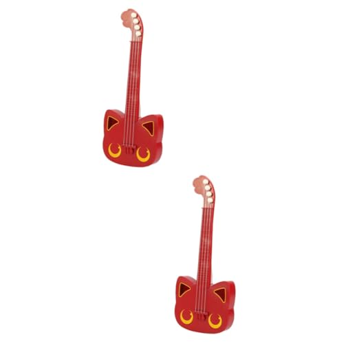 ERINGOGO 2 Stück Saiten Simulations-Ukulele Simulation Gitarre Lernspielzeug Kinderspielzeug kinderinstrumente Spielzeuge Musikinstrumente Früherziehungsspielzeug Gitarrenmodell für Kinder von ERINGOGO