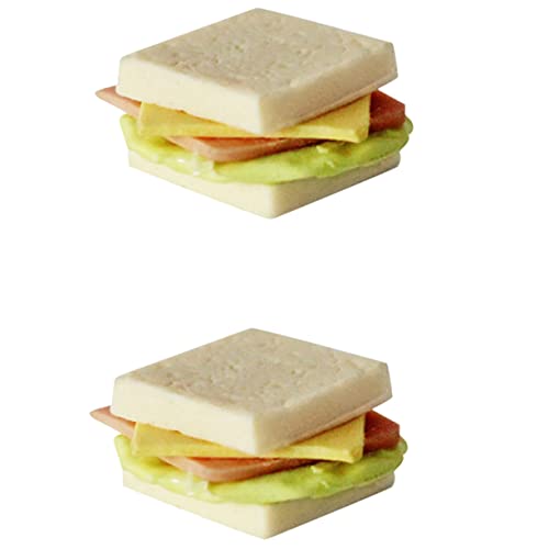 ERINGOGO Mini-Sandwiches 2 Stück Resin Fake Sandwiches Spielzeug- Fürs Puppenhaus Kinderspielzimmer ERINGOGO Mini-Sandwiches 2 Stück Resin Fake Sandwiches Spielzeug- Fürs Puppenhaus Kinderspielzimmer von ERINGOGO