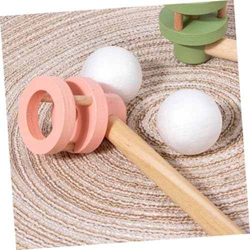 ERINGOGO 2 Stück Schwebende Kleine Holzbälle für Motorikfördernd Handliche Bunte Lustige Schwebebälle Geeignet für Drinnen und Draußen Interaktives Eltern Junge von ERINGOGO