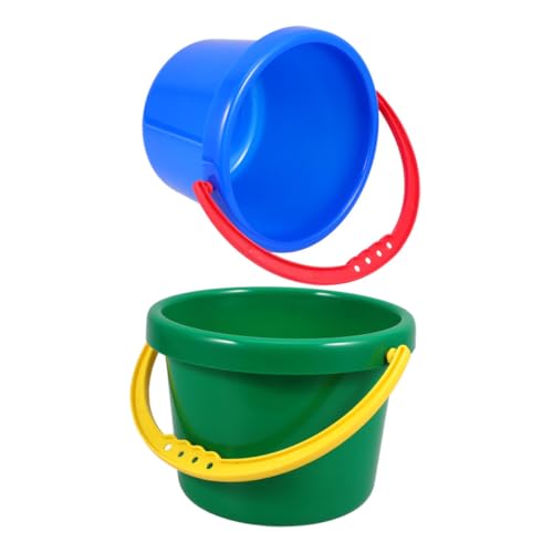 ERINGOGO 2 Stück Spielzeugeimer für den Strand für den Strand Sandeimer am Strand tragbare Eimer Ball Bausatz Deckel sandkasten Eimer sandspielzeug Set Eiskübel Sandspieleimer von ERINGOGO