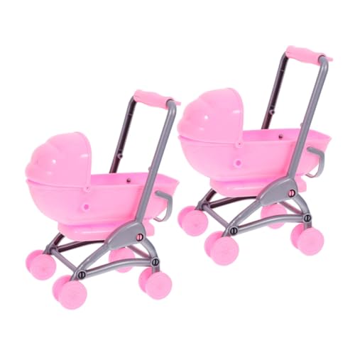 ERINGOGO Mini-puppenwagen-Spielzeug-Set 2 Stück Kinderwagenmöbel Für Puppenhaus-simulationsspielzeug von ERINGOGO