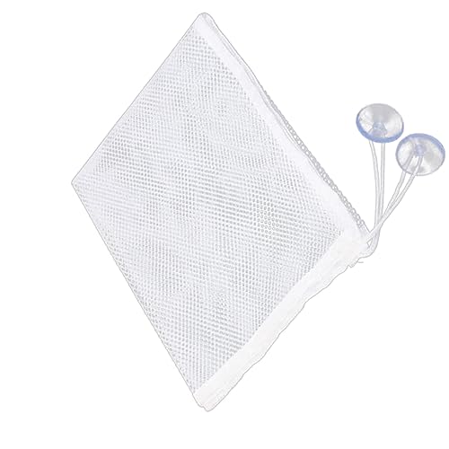 ERINGOGO 2 Stück Teiliges Badespielzeug Aufbewahrungsnetz Organizer mit Saugnapf Weißes Mesh Beutel für Badezimmer zur Aufbewahrung von Wasserspielzeug von ERINGOGO