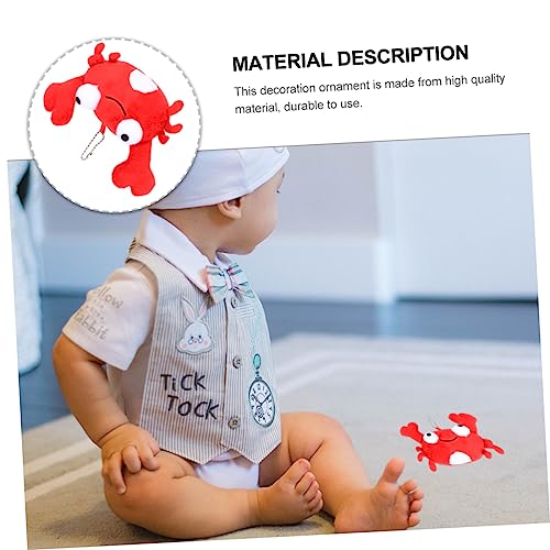 ERINGOGO 2 Stück Teiliges Crab Lobster Plüsch Schlüsselanhänger Weiche Kuscheltier Anhänger für Taschen und Auto Süßer Krabbenbeutel Charme Flauschige Dekoration für Altersgruppen von ERINGOGO
