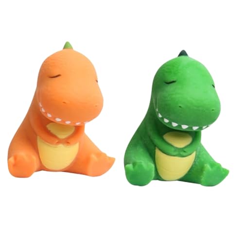 ERINGOGO 2 Stück Teiliges Dinosaurier Stressspielzeug zum Quetschen Weiches Dehnbares Anti Stress für Erwachsene Lustiges Partygeschenk für Junge Mädchen und Jungen Zufällige Farbe von ERINGOGO