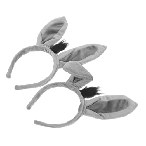 ERINGOGO 2 Stück Teiliges Donkey Ear Stirnband aus Weichem Material Niedliches Haar-accessoire für Halloween Karneval Festivals und Party Bequem und Leicht Passend für Damen und Mädchen von ERINGOGO