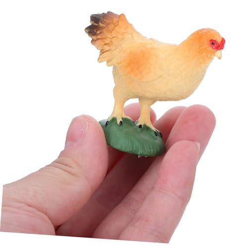 ERINGOGO 2 Stück Teiliges Farmtiere aus Robustem Realistische Henne und Hahn Figuren Farbenfrohe Lernspielzeuge Kindlichen Kognition als Desktop und Gartendekoration von ERINGOGO