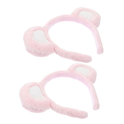 ERINGOGO 2 Stück Teiliges Flauschiges Bärenohren Haarband Niedliches Plüsch Haarreif für Party Kostüm Kuscheliges Accessoire für Damen für Karneval Halloween und Geburtstag von ERINGOGO