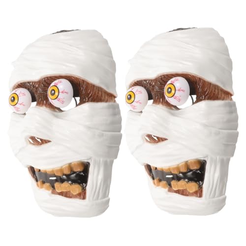 ERINGOGO 2 Stück Teiliges Halloween Horror Masken mit Gruseligen Gesichtern Leichte Masken für Erwachsene für Kostüm und Maskenbälle Bühnenauftritte und Halloween Partys von ERINGOGO