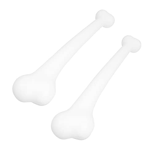 ERINGOGO 2 Stück Teiliges Halloween Knochen Deko aus Kunststoff Realistische Gruselige Skelett Requisiten Weiße Horror-Knochen für Halloween Party und Außendekoration von ERINGOGO