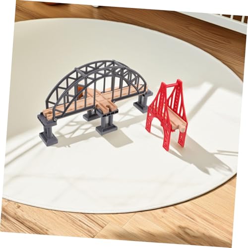 ERINGOGO 2 Stück Teiliges Holzspielzeug Eisenbahnbrücke Vielseitiges Modell mit Grauer Kreuzbrücke und Eisenbahnturm Kreatives Zubehör für Zugspielzeug Fördert Fantasie und Motorische ERINGOGO 2 Stück Teiliges Holzspielzeug Eisenbahnbrücke Vielseitiges Modell mit Grauer Kreuzbrücke und Eisenbahnturm Kreatives Zubehör für Zugspielzeug Fördert Fantasie und Motorische von ERINGOGO