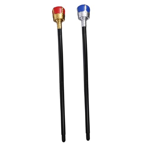 ERINGOGO 2 Stück Teiliges Königszepter Halloween Party Zauberstab Cosplay Requisite Rot Blau für Erwachsene Teens Bühnenauftritte von ERINGOGO