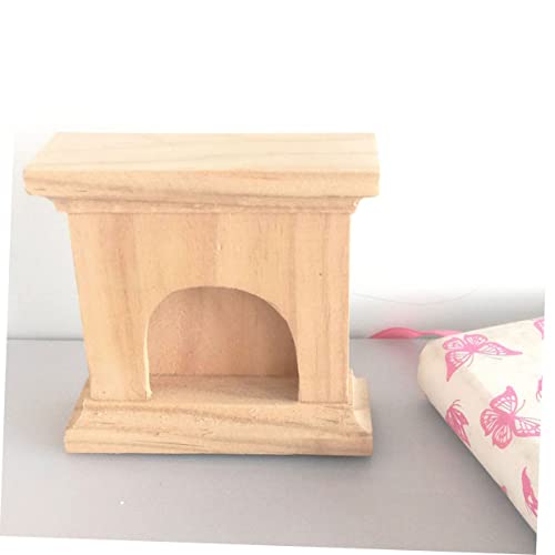 ERINGOGO 2 Stück Teiliges Mini Holz Kamin Modell Realistische Puppenhaus Dekoration Handgefertigtes Miniatur Kamin für Kreative Kinderzimmer Gestaltung und Detailreiche Wohnaccessoires von ERINGOGO
