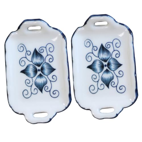 ERINGOGO 2 Stück Teiliges Miniatur Porzellan teetablett Kleines Puppenhaus Ornament Stabiles Keramik Modell Vintage Look Mini Haus Zubehör für Dekoration und Spiel ERINGOGO 2 Stück Teiliges Miniatur Porzellan teetablett Kleines Puppenhaus Ornament Stabiles Keramik Modell Vintage Look Mini Haus Zubehör für Dekoration und Spiel von ERINGOGO