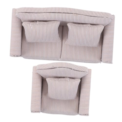 ERINGOGO 2 Stück Teiliges Miniatur Puppenhaus Sofa aus mit Lebendigem Stoffbezug Realistische Wohnzimmermöbel Flexibel Anpassbar Langlebig und Detailgetreu für Puppenhaus Dekoration ERINGOGO 2 Stück Teiliges Miniatur Puppenhaus Sofa aus mit Lebendigem Stoffbezug Realistische Wohnzimmermöbel Flexibel Anpassbar Langlebig und Detailgetreu für Puppenhaus Dekoration von ERINGOGO