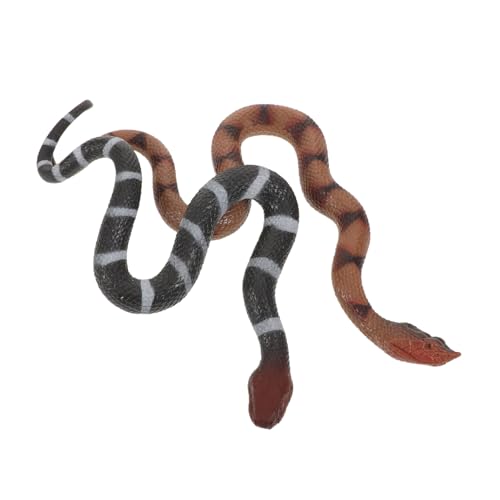 ERINGOGO 2 Stück Teiliges Realistische Schlangenfiguren aus Flexiblem TPR-Gummi Detailgetreue Nachbildung von Giftschlange und Klapperschlange Pädagogisches Reptilienmodell für von ERINGOGO