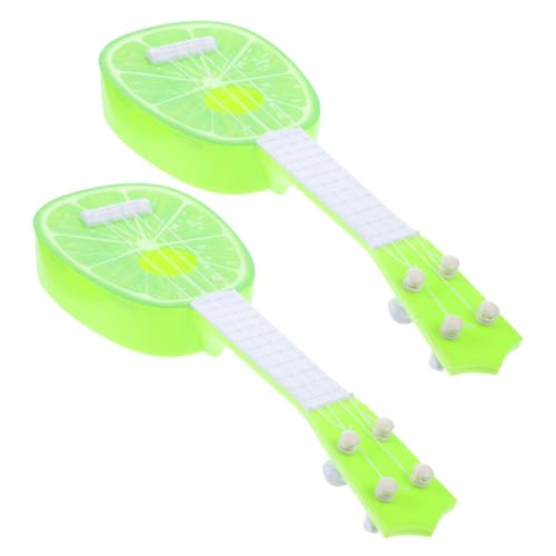 ERINGOGO 2 Stück Teiliges Ukulele Mini Obst Gitarren aus Kunststoff Sichere Glatte Oberfläche Lehrreiches Musikinstrument für Anfänger Buntes Design für Kleinkinder und Vorschulkinder von ERINGOGO
