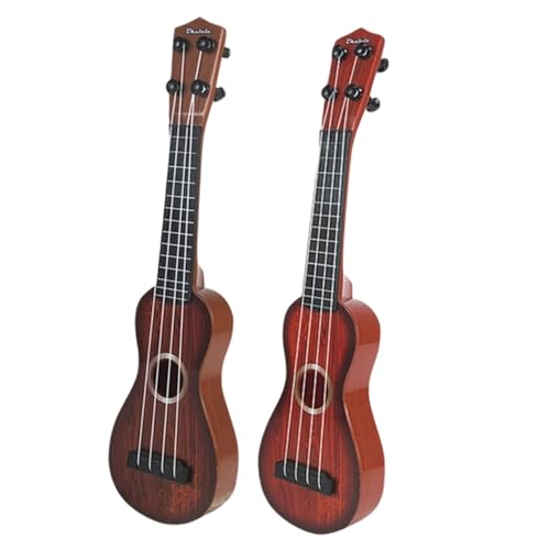 ERINGOGO 2 Stück Teiliges Ukulele für Kleinkinder Kindersicheres Stabiles Kunststoffmodell Musikinstrument für Frühe Musikalische Geschenk für Jungen und Mädchen Anfänger Zufällige Farbe von ERINGOGO