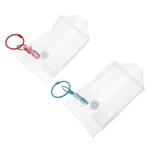 ERINGOGO 2 Stück Transparente Aufbewahrungstasche Für Figurenpuppen Aus PVC, Tragetasche, Durchsichtige Puppen-displaytasche Mit Schlüsselanhänger, Tragbare Durchsichtige Displayhülle Für von ERINGOGO