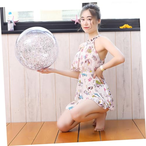 ERINGOGO 2 Stück Transparenter Aufblasbarer Strandball mit Glitzer Pailletten Wasserspielzeug für Sommer Pool Party ERINGOGO 2 Stück Transparenter Aufblasbarer Strandball mit Glitzer Pailletten Wasserspielzeug für Sommer Pool Party von ERINGOGO