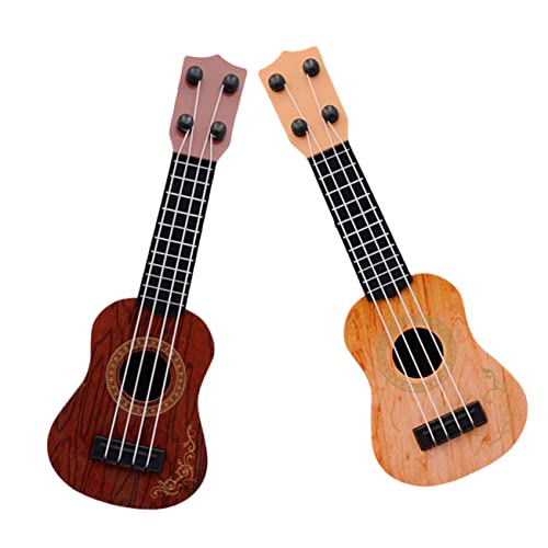ERINGOGO 2 Stück Ukulele Gitarrenmodell aus Sicherem Kunststoff Frühe Musikalische Früherziehung für Kleinkinder Farbiges Simulation Musikinstrument Interesse und Kreativität von ERINGOGO