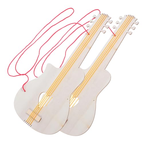 ERINGOGO 2 Stück Unfertige Holz Gitarre für DIY und Graffiti Gitarre Holzspielzeug Kreativität und Feinmotorik ERINGOGO 2 Stück Unfertige Holz Gitarre für DIY und Graffiti Gitarre Holzspielzeug Kreativität und Feinmotorik von ERINGOGO