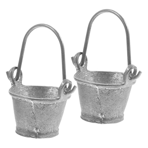 ERINGOGO 2 Stück Wasser Eimer Mini Garten Zubehör für Puppenhaus Dekoration Handgefertigtes Mini Modell aus Zuverlässigem für Kreative Spielwelten und Miniaturen ERINGOGO 2 Stück Wasser Eimer Mini Garten Zubehör für Puppenhaus Dekoration Handgefertigtes Mini Modell aus Zuverlässigem für Kreative Spielwelten und Miniaturen von ERINGOGO
