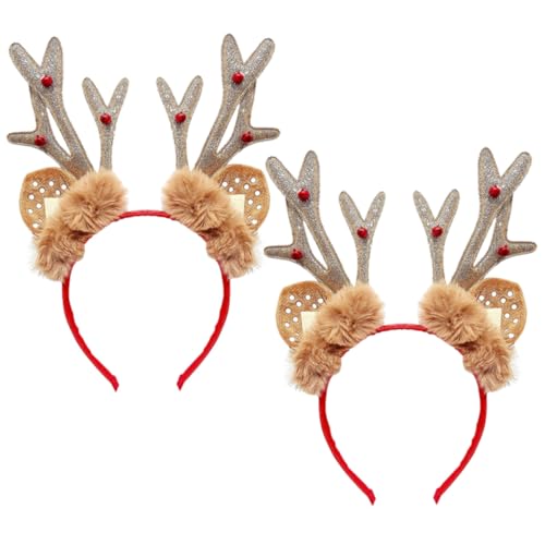 ERINGOGO 2 Stück Weihnachts Rentiergeweih Stirnband Festlicher Haarschmuck für Party Foto Requisiten Weihnachtliche Kopfbedeckung Zubehör für Damen ERINGOGO 2 Stück Weihnachts Rentiergeweih Stirnband Festlicher Haarschmuck für Party Foto Requisiten Weihnachtliche Kopfbedeckung Zubehör für Damen von ERINGOGO