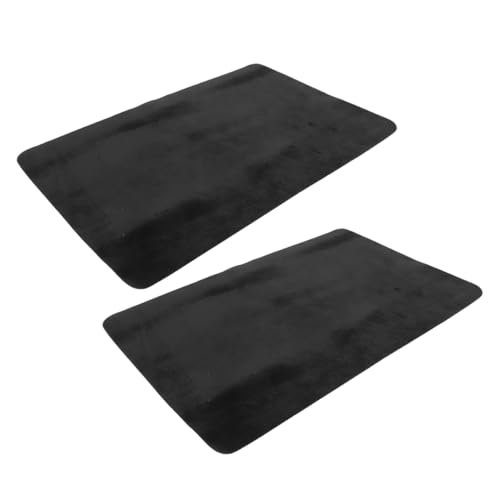 ERINGOGO 2 Stück Zauberkartenmatte Gimmick-Requisiten Mahjong-Matte Für Den Tisch Brettspiel Matte Karte Tischmatte Brettspiel-tischmatte Spieltischmatte Pokertischmatte Stoff Black von ERINGOGO