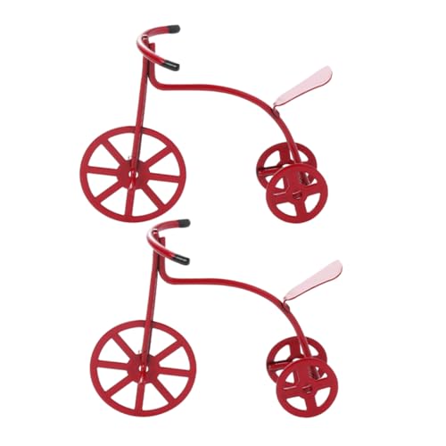 ERINGOGO 2stücke Mini Dreirad Modell Aus Metall Für Puppenhaus Dekoration Handgefertigtes Spielzeug Für Wohnaccessoire Und Sammlerstück von ERINGOGO