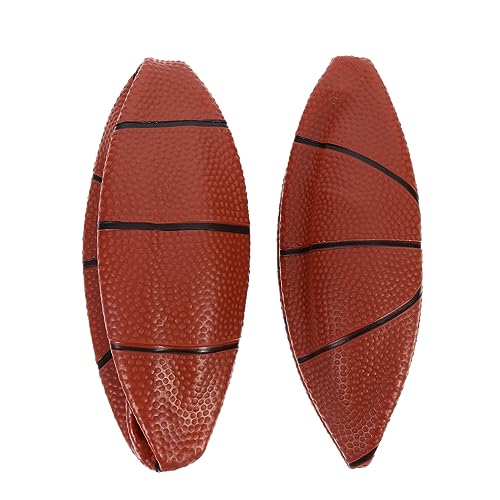 ERINGOGO 2 Stück aufblasbarer Ball für kinderspielzeug Sport leckerbissenball Stringy Balls Outdoor -Basketballs interaktiver Kleiner Basketball PVC Brown von ERINGOGO
