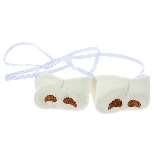 ERINGOGO 2 Stück kleine Kuh Gruselige Halloween-Plüschmaske pelzige Pfoten Kühe Haustier Clownnase Hund halloween mitgebsel wampir halloween carnival costume Nase aus Stoff Partyzirkus Tuch von ERINGOGO
