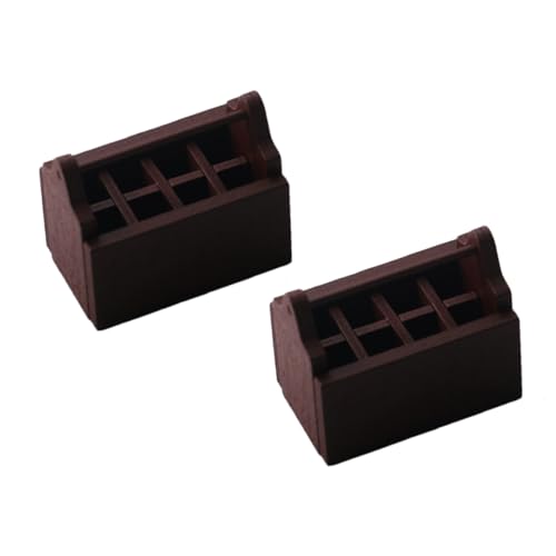 ERINGOGO 2 Stück kleine Werkzeugkiste Mini-Werkzeugkasten Miniatur-Puppenmöbel Mini-Zubehör Artikel Miniatures mini werkzeugkoffer Mini-Möbelverzierung Mini- - Holz Coffee von ERINGOGO