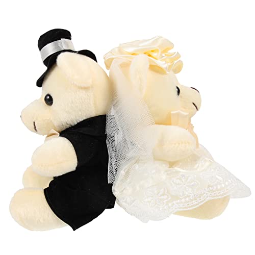 ERINGOGO 2 Stücke Hochzeitsbärenpuppe Figuren Plüsch Ausgestopft Ornamente Riesiger Bär Zwillingspuppen Großer Hase Tragen Babybär Bärenverzierung Stofftier Bär Weiß Pp Baumwolle ERINGOGO 2 Stücke Hochzeitsbärenpuppe Figuren Plüsch Ausgestopft Ornamente Riesiger Bär Zwillingspuppen Großer Hase Tragen Babybär Bärenverzierung Stofftier Bär Weiß Pp Baumwolle von ERINGOGO