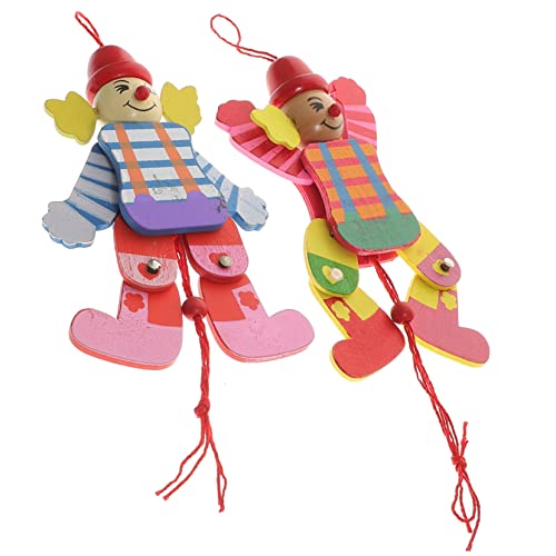 ERINGOGO 2-Teilige Schnur Marionettenspielzeug Marionettenpuppe Lustiges Lustige interaktive Puppenspielzeuge Kleinkindspielzeug Clown-Puppen Marinette-Puppe von ERINGOGO