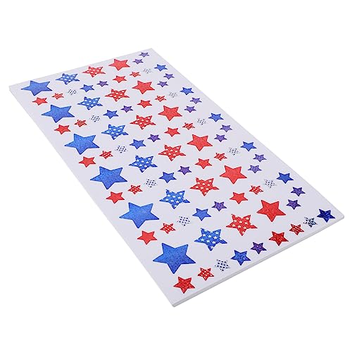 ERINGOGO 20 Blatt Selbstklebende Fünfzackige Sternaufkleber für DIY Belohnungsaufkleber Bastelaufkleber Laserstern Design für Lehrer und Eltern zur Motivation und Dekoration von ERINGOGO