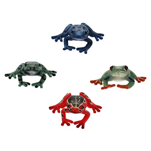 ERINGOGO Lernspielzeug 20 STK Frosch-Modell Früherziehungsspielzeug Gartenkunst Froschfigur Spielzeug Outdoor-Spielzeug Für Kinder Tierspielzeugfiguren Plastik 3D Puzzle Requisiten von ERINGOGO